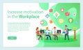 Increase Motivation, Work Team in Office Vector