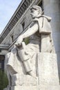 The Worker Statue, Palace of Culture & Science in Warsaw, Poland