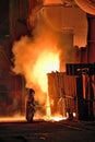 Worker in a steel making factory