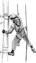 Worker steeplejack Royalty Free Stock Photo