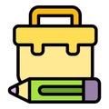 Worker suitcase icon vector flat Royalty Free Stock Photo