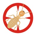 Worker termite vector icon.Cartoon vector icon isolated on white background worker termite. Royalty Free Stock Photo