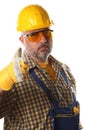 Worker thumbs up Royalty Free Stock Photo