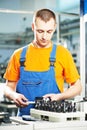 Worker at tool workshop Royalty Free Stock Photo