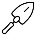 Worker trowel icon, outline style