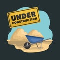 worker under construction place vector illustration