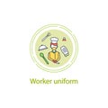 Worker uniform cocept line icon