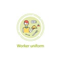 Worker uniform concept line icon