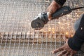 Cutting iron mesh