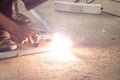 The worker uses oxyacetylene the making the thing for using it very hard to do and beautiful workers