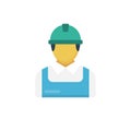 Worker vector flat color icon Royalty Free Stock Photo