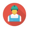 Worker vector flat color icon Royalty Free Stock Photo