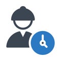 Worker vector.  glyph color   icon Royalty Free Stock Photo