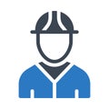 Worker vector glyph color icon Royalty Free Stock Photo