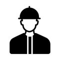 Worker vector glyph flat icon Royalty Free Stock Photo