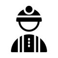 Worker vector glyph flat  icon Royalty Free Stock Photo