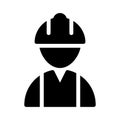 Worker vector glyph flat icon Royalty Free Stock Photo