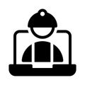 Worker vector glyph flat icon Royalty Free Stock Photo