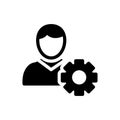 Worker vector glyph flat icon Royalty Free Stock Photo