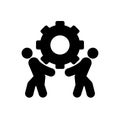 Worker vector glyph flat icon Royalty Free Stock Photo