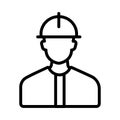 Worker vector thin line icon Royalty Free Stock Photo