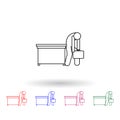 The worker is very tired multi color icon. Simple thin line, outline vector of people in the work icons for ui and ux, website or