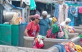 Worker washing clothes at Dhobi Ghat in Mumbai, India Royalty Free Stock Photo