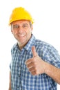 Worker wearing hard hat Royalty Free Stock Photo