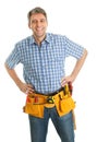 Worker wearing hard hat Royalty Free Stock Photo