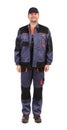 Worker wearing worksuit. Royalty Free Stock Photo