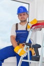 Worker on well deserved break Royalty Free Stock Photo