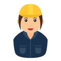 Worker Woman with Safety Helmet Avatar