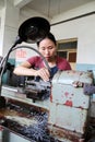 Worker working in chinese factory