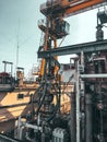 worker working on a drilling platform Royalty Free Stock Photo