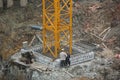 The workers are building walls On the SHENZHEN construction site