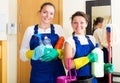 Workers of cleaning company Royalty Free Stock Photo