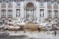 Workers cleaning the Trevi Fountain, Rome Royalty Free Stock Photo