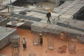 Workers are cleaning up mud Skyscraper construction site in Shenzhen