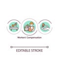 Workers compensation concept icon