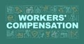 Workers compensation program word concepts banner