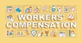 Workers compensation word concepts banner