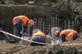 Workers at the construction site Royalty Free Stock Photo