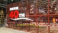 Shenzhen, China: workers decorate the streets as they celebrate the 40th anniversary of reform and opening-up Royalty Free Stock Photo