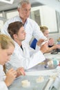 Workers in dental laboratory Royalty Free Stock Photo