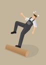 Workers Falling Backwards Vector Illustration