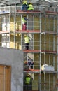 Workers on falsework Royalty Free Stock Photo