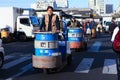 Workers at Famous Tsukiji fish market