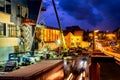 Workers finishings in night at The mall Royalty Free Stock Photo