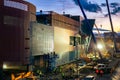 Workers finishings in night at The mall Royalty Free Stock Photo