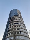 Workers removing glass facade Royalty Free Stock Photo